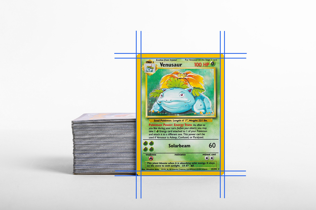 A Venusaur card with good centering.